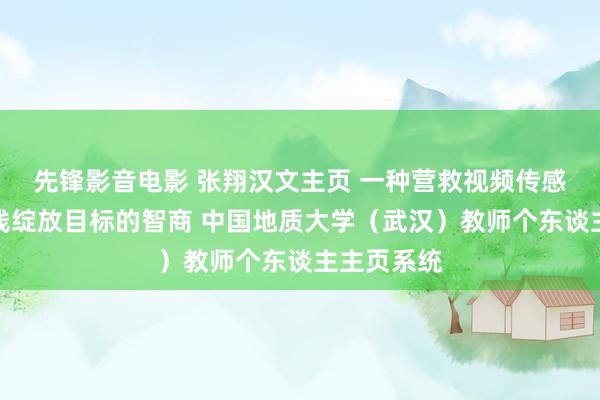 先锋影音电影 张翔汉文主页 一种营救视频传感器网罗在线绽放目标的智商 中国地质大学（武汉）教师个东谈主主页系统