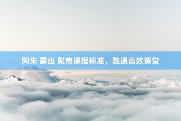 阿朱 露出 聚焦课程标准，融通高效课堂
