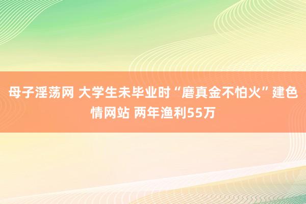 母子淫荡网 大学生未毕业时“磨真金不怕火”建色情网站 两年渔利55万