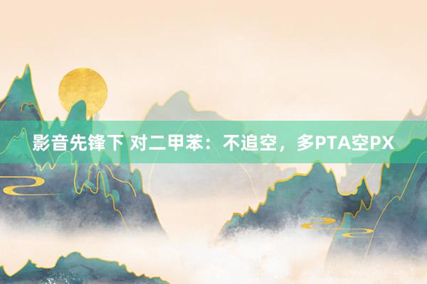 影音先锋下 对二甲苯：不追空，多PTA空PX