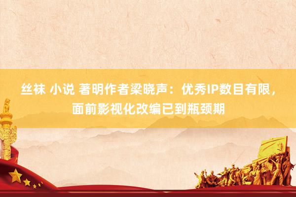 丝袜 小说 著明作者梁晓声：优秀IP数目有限，面前影视化改编已到瓶颈期